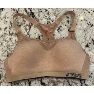 Victoria Sport Maximum Support Sports Bra‎ Tan Beige Adjustable Straps Size 34C